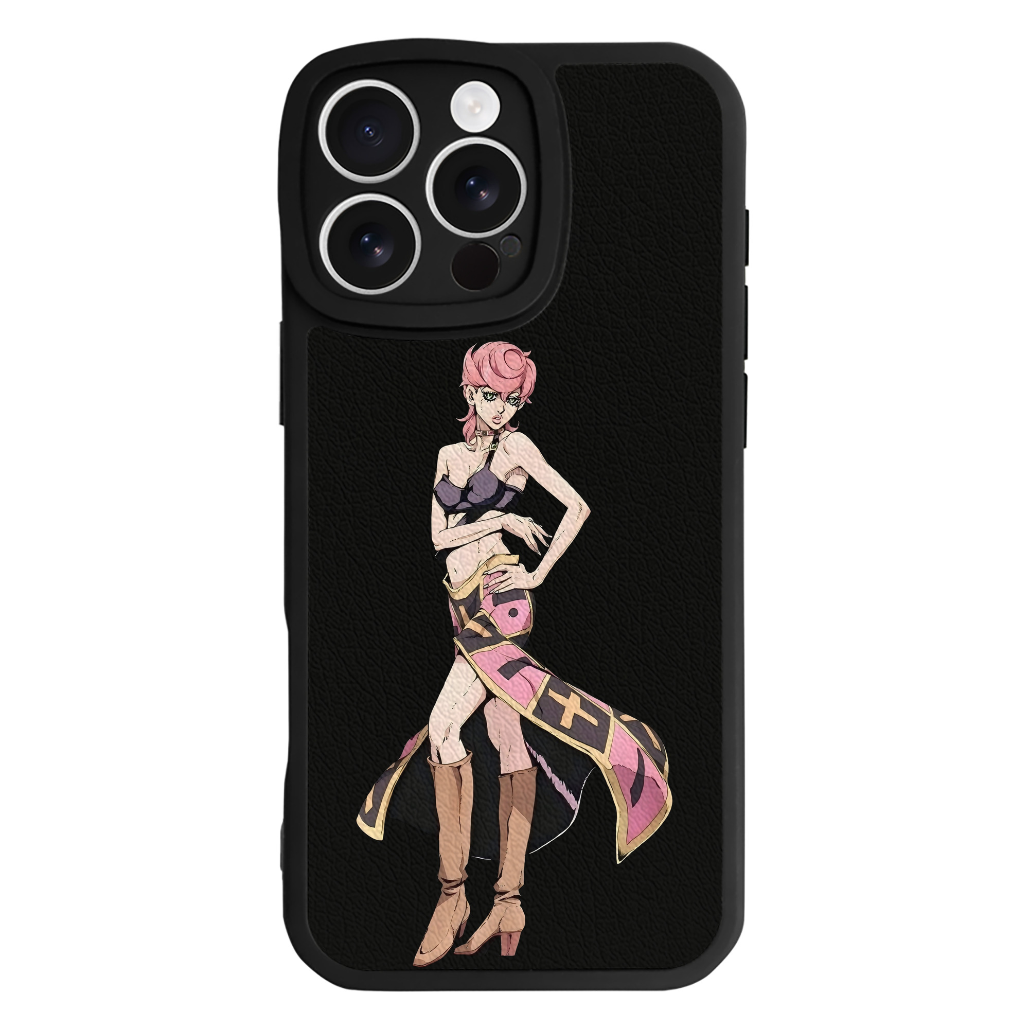 （画像用） ジョジョの奇妙な冒険 トリッシュ?ウナ JoJo's Bizarre Adventure Trish Una 【iPhone 16シリーズ対応】シリコンスマホケース（レザー調） 材質：シリコン